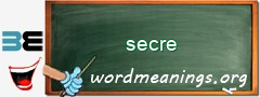 WordMeaning blackboard for secre